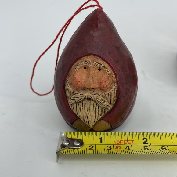 Santa Faces Oval Shape Porcelain Ornaments - Picture 11 of 12